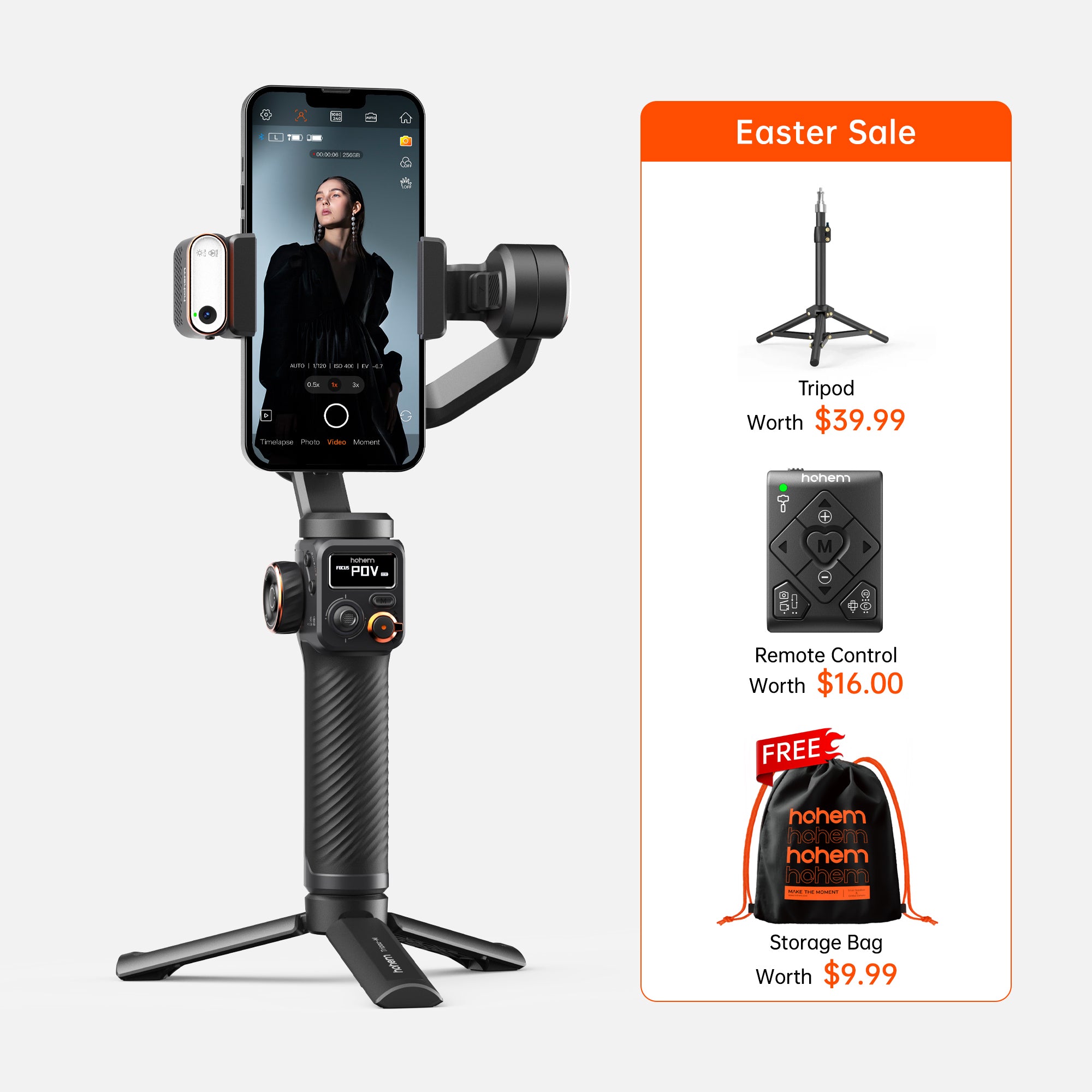 Hohem iSteady M6 Kit with AI Tracking Gimbal Magnetic Part