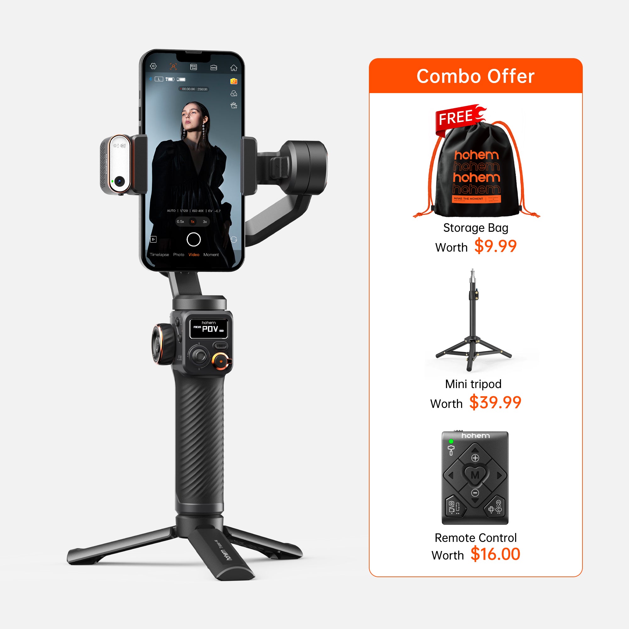 Hohem iSteady M6 Kit with AI Tracking Gimbal Magnetic Part