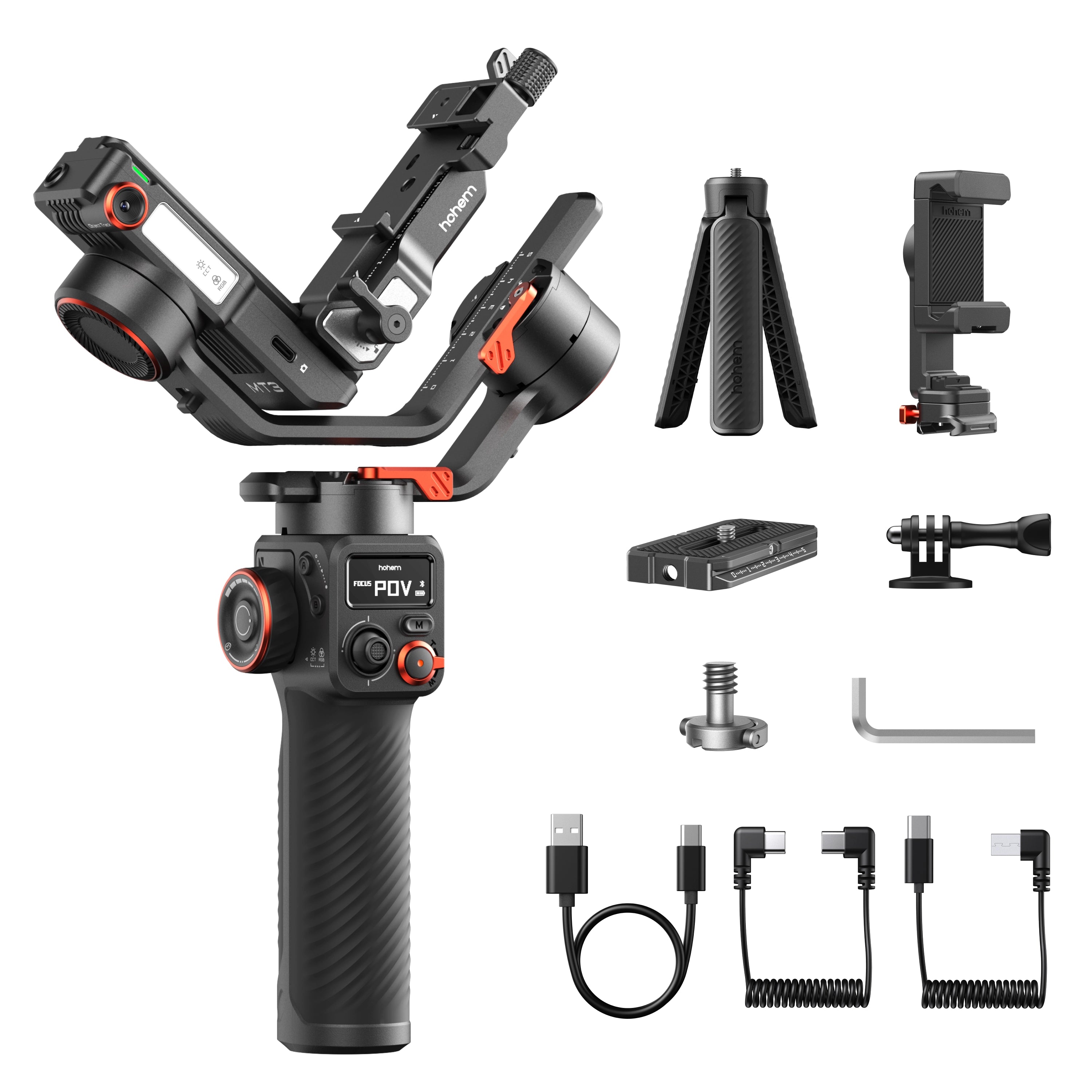 Hohem iSteady MT3 Pro Kit Estabilizador de cámara con cardán con IA