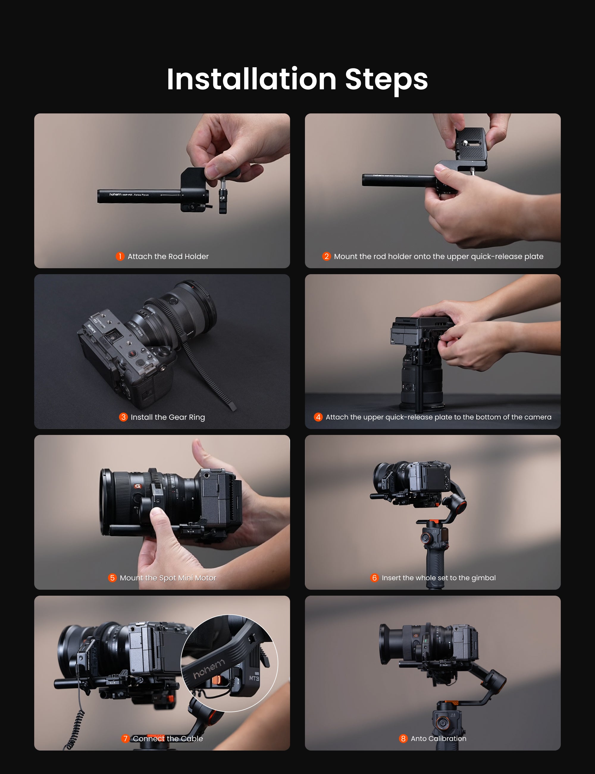 Hohem MT2 Camera Kit/M6 Phone Gimbal Kit AI Tracker
