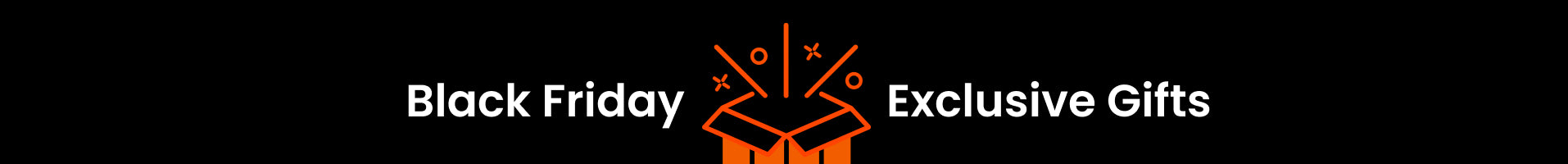 Hohem Black Friday exclusive gifts banner with an orange gift box icon.