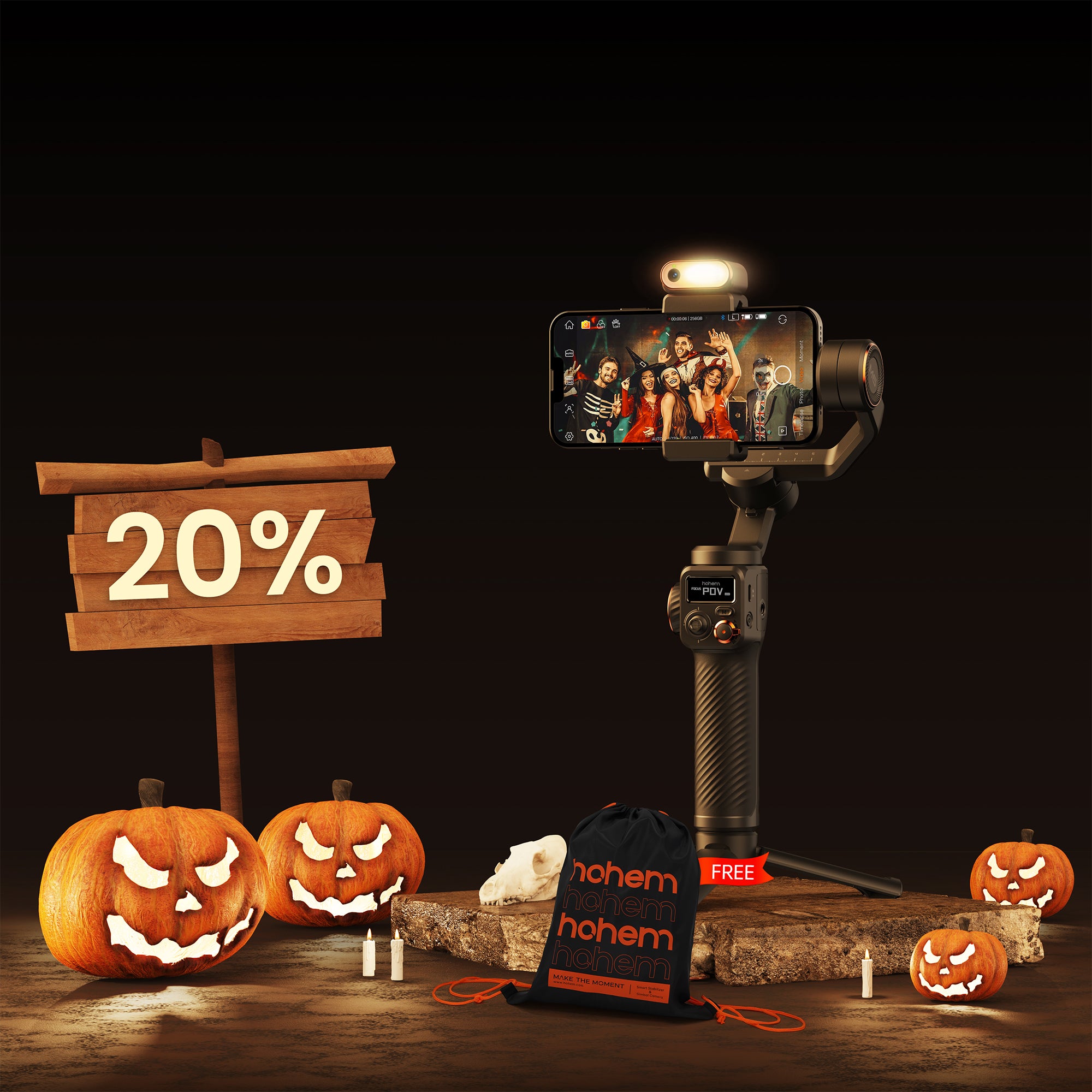 Hohem iSteady M6 Kit with AI Tracking Gimbal Magnetic Part