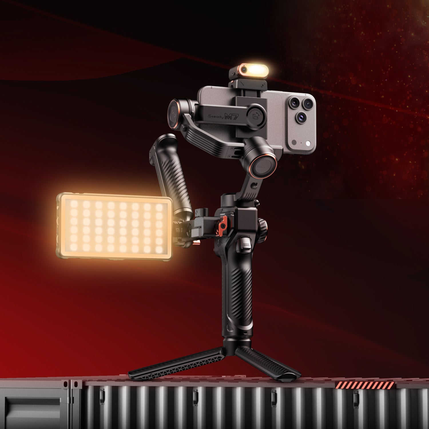 hohem スマートフォン用ジンバル M7 ブラック Hohem iSteady M7 – AI-Powered Gimbal for Phone