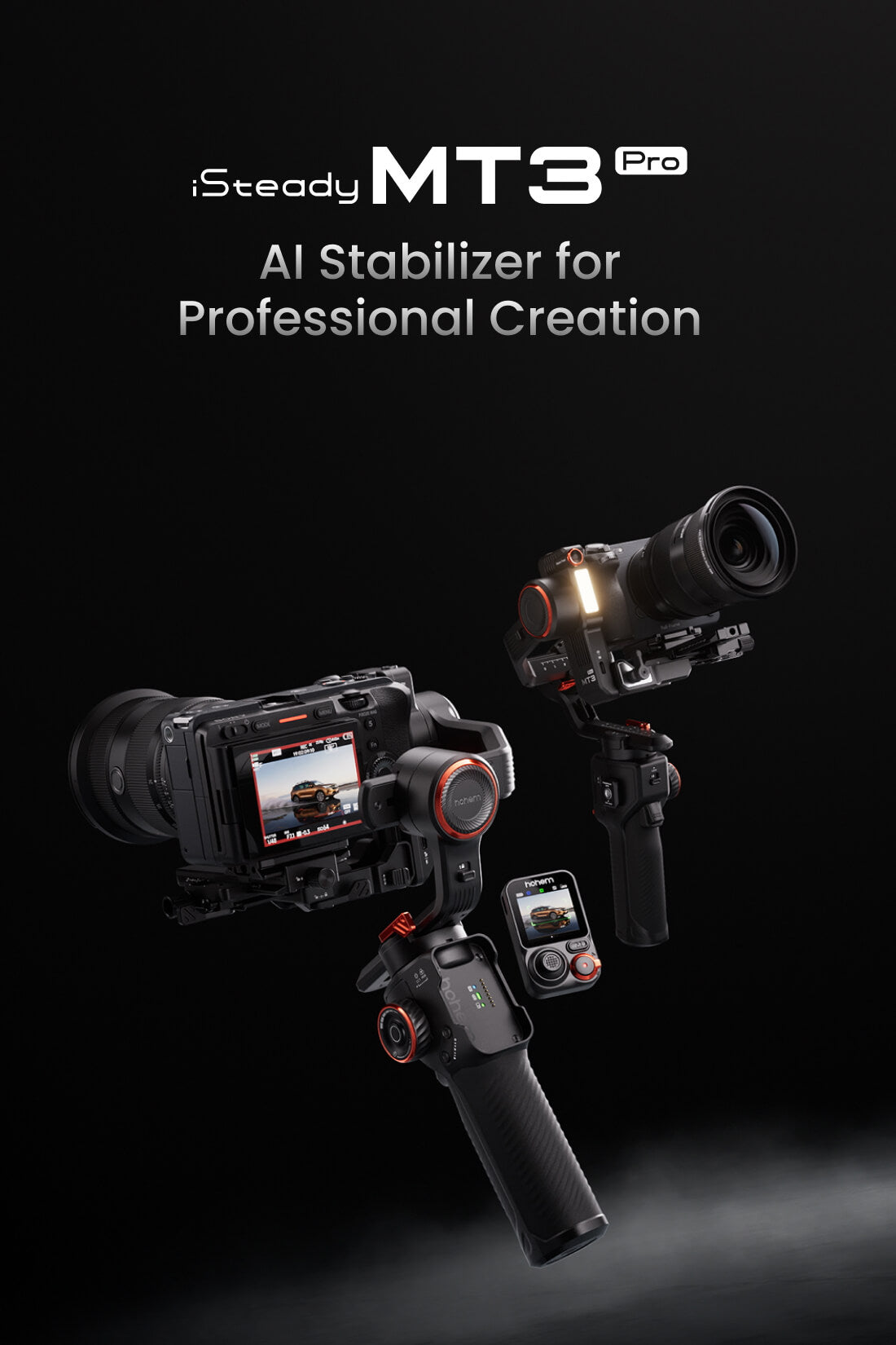 Smartphone & Action Camera Gimbal with AI Stabilization