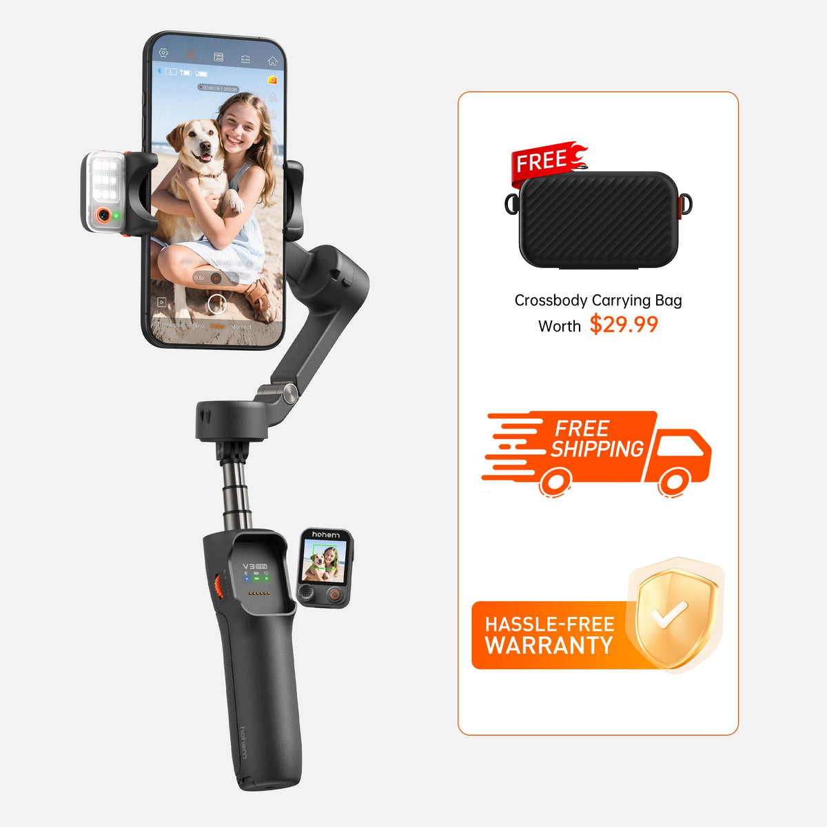 Hohem iSteady V3 Ultra | Advanced AI Phone Gimbal