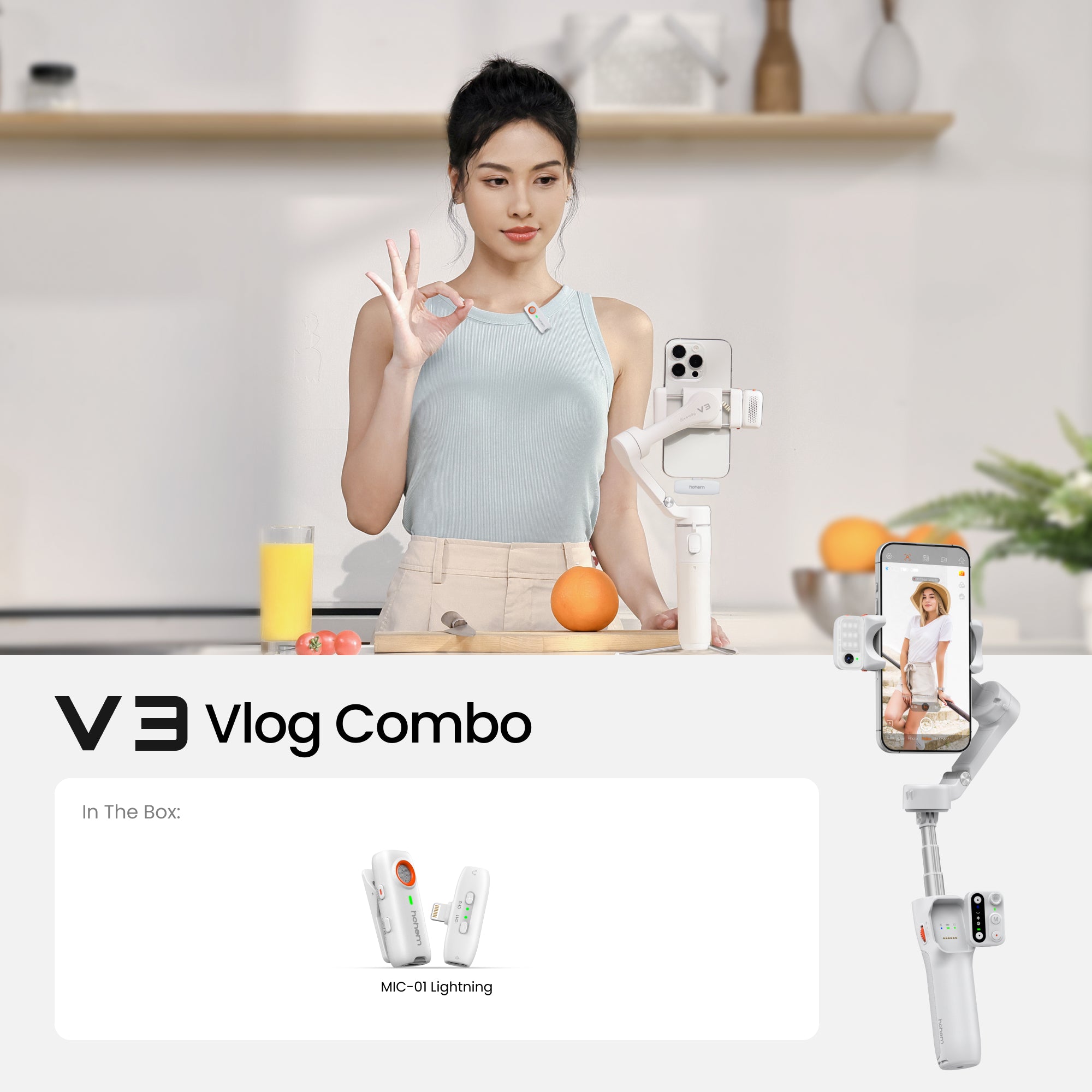 Hohem iSteady V3 Foldable Gimbal Phone Stabilizer