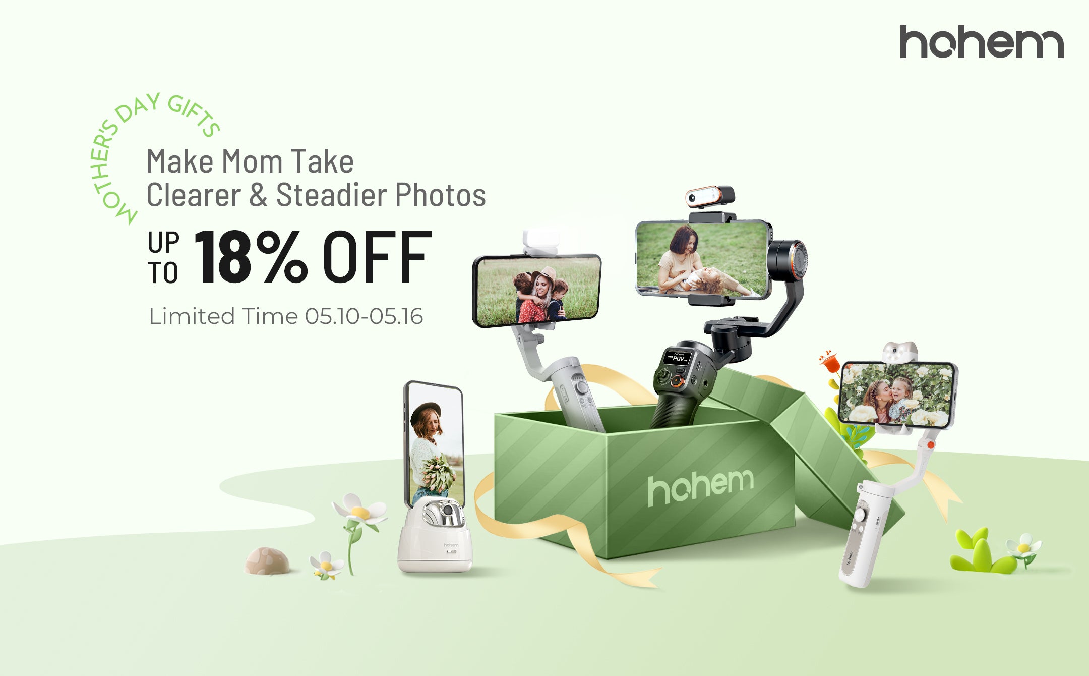 hohem phone gimbal for mother's day