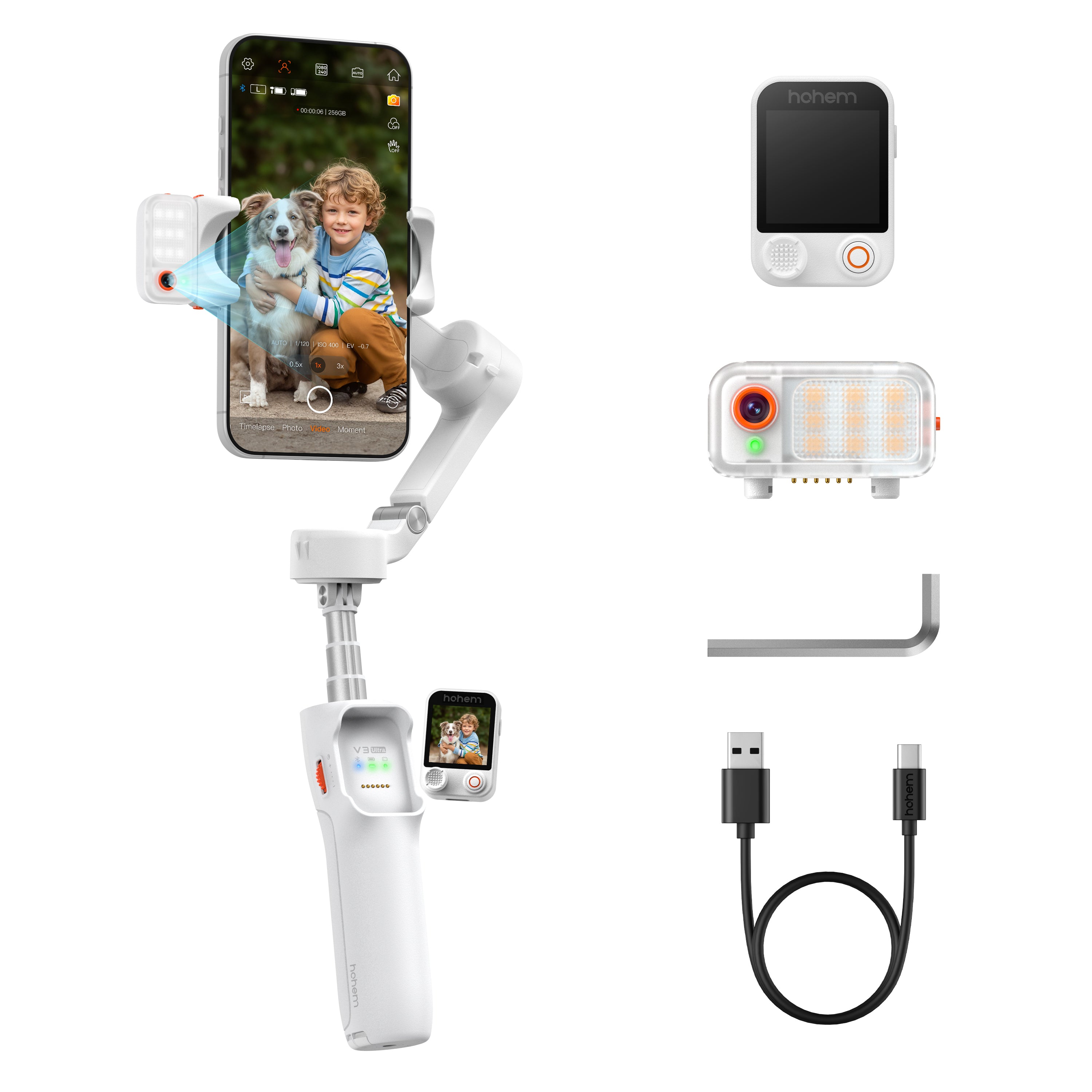 Hohem iSteady V3 Ultra | Advanced AI Phone Gimbal