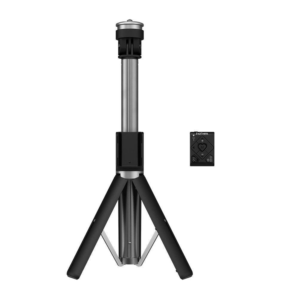 Hohem 3 in 1 Selfie Stick Extendable Tripod, RS01 Extendable Tripod with Remote Black