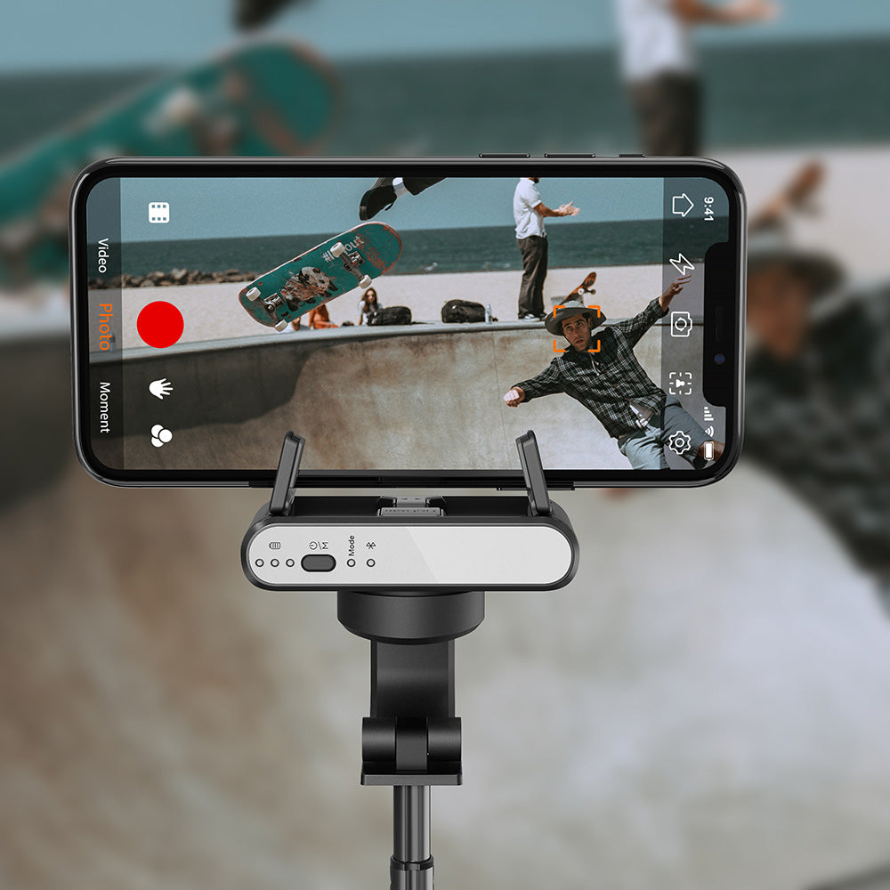 hohem Stabilisateur Smartphone Trépied Perche Selfie avec Télécommande  Bluetooth, iSteady Q Gimbal Automatique de Suivi du Visage & Rotation 360°  pour